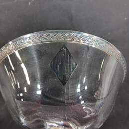 4pc. Set of Vintage Silver/Iridescent Rim Champagne Glasses alternative image