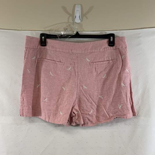 Women's Pink LOFT The Riviera Linen Shorts, Sz. 14 image number 2