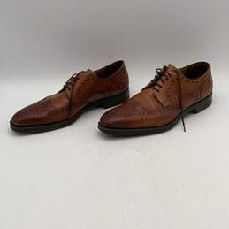 Magnanni Mens Brown Leather Wingtip Lace-Up Derby Dress Shoes Size 8 alternative image