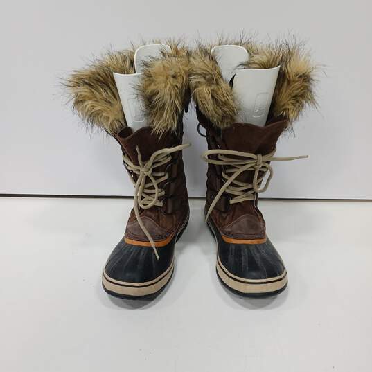 Sorel Brown Snow Boots Size 8.5 image number 1