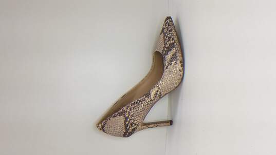 Sam Edelman Heels Rose Gold Snake Print Leather Womens Size 7 image number 1