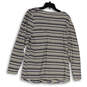 NWT Womens Multicolor Striped V-Neck Long Sleeve Pullover T-Shirt Sz 18/20 image number 2