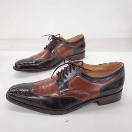 Giorgio Brutini Men's Brown Leather Wing Tip Oxfords Size 10