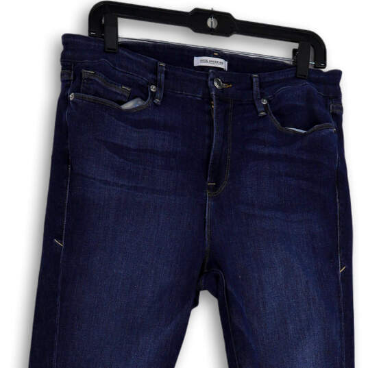 Womens Blue Denim Medium Wash Pocket Stretch Skinny Leg Jeans Size 15/33 image number 3