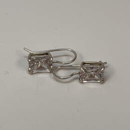 Designer Silpada 925 Sterling Silver Cubic Zirconia Fish Hook Drop Earrings alternative image