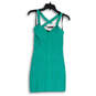 NWT Womens Green Sleeveless Back Criss-Cross Wide Strap Bodycon Dress Sz XS image number 1