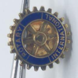 10K Top Rotary International Enamel Pin 1.3g