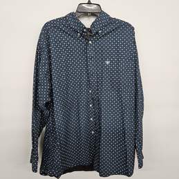 Long Sleeve Collared Blue Buttoned Up Shirt