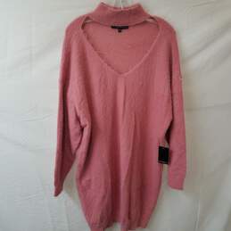 Eloquii Long Pullover Collard Pink Sweater Women's Size 22/24