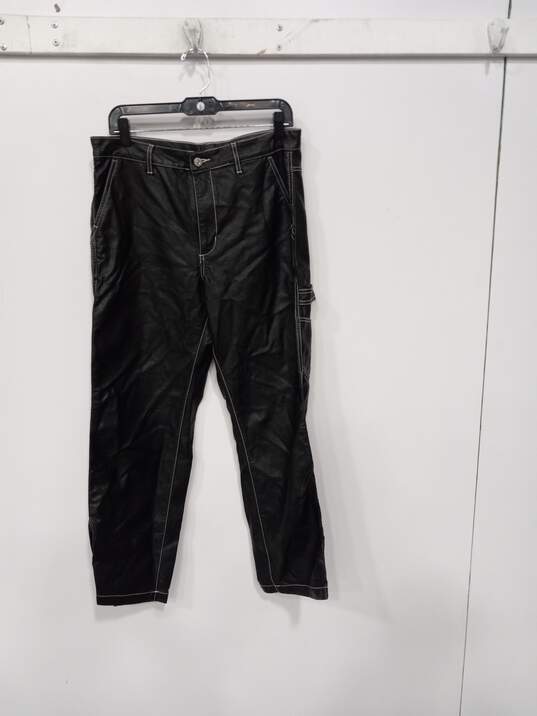 Mens Black Leather BDG Carpenter Pants Size 29 image number 1