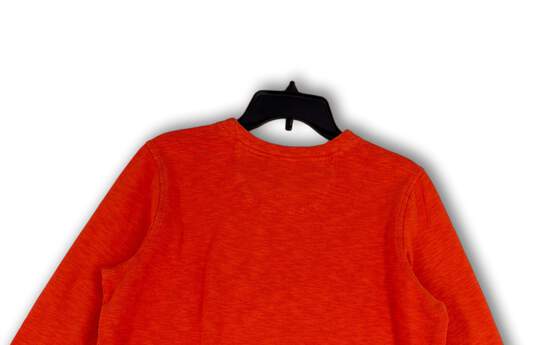 NWT Mens Orange Garphic Print Long Sleeve Pullover Sweatshirt Size Medium image number 4