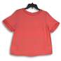 NWT J. Crew Womens Pink Round Neck Short Sleeve Pullover Blouse Top Size M image number 1