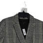NWT Womens Navy Blue White Notch Lapel Double Breasted Blazer Size 12 image number 3