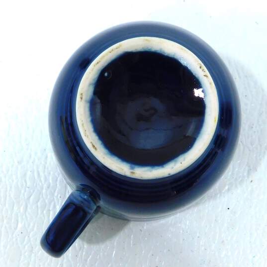 VTG Fiestaware Cobalt Blue Set of 4 Coffee Cups & Saucers image number 19