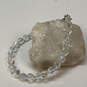 Designer Givenchy Silver-Tone Sparkling Clear Bicone Beaded Bracelet image number 1