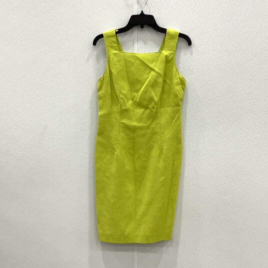 Womens Highlighter Green Short Sleeve Front Button 2 Piece Set Size 4 image number 4