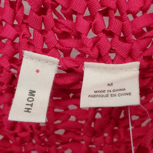 Anthropologie Moth Rose Pink Chunky Knit Vest Size M image number 3