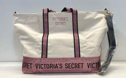 Victoria's Secret Pink Glitter Large Canvas Tote Bag