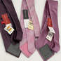 NWT Mens Pink Silk Adjustable Four In Hand Pointed Neckties Lot of 3 image number 3