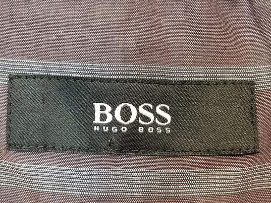 Hugo Boss Men's Purple Striped Dress Shirt Size 17.5 image number 7