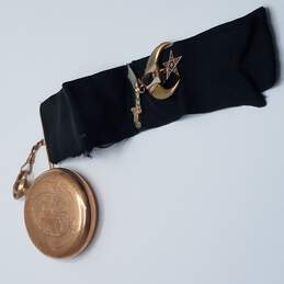 Antique Waltham GP Wind-Up Pocket Watch With Antique Masonic Shriners Pendant alternative image