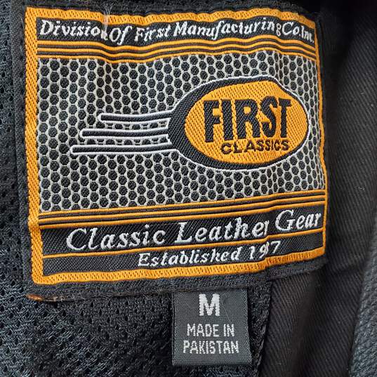 First Classics Black Leather Motorcycle Chaps Medium NWT image number 5