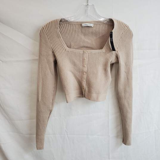 Abercrombie & Fitch Long Sleeve Button Up Crop Sweater Top NWT Size XS image number 1
