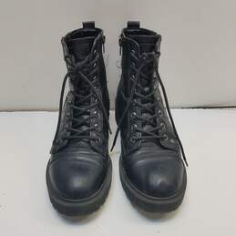 Guess Logo Ankle Combat Boots Black 10.5