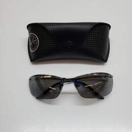 RAY-BAN RB3183 'TOP BAR' WRAP SUNGLASSES SIZE 63x15