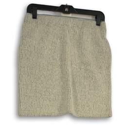 NWT Toad & Co Womens Gray Ribbed Drawstring Waist Flat Front Mini Skirt Size XS alternative image