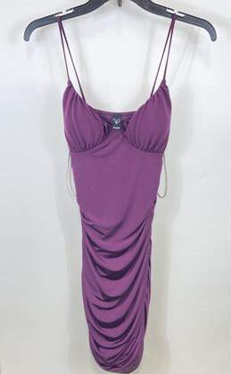 Windsor Women Purple Ruched Bodycon Dress XS
