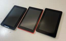 Amazon Fire Tablets Assorted Models Lot of 3 (For Parts or Repair)