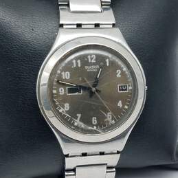 Swatch Swiss AG1999 36mm WR Steel Round Sliver Tone Unisex Watch 106g