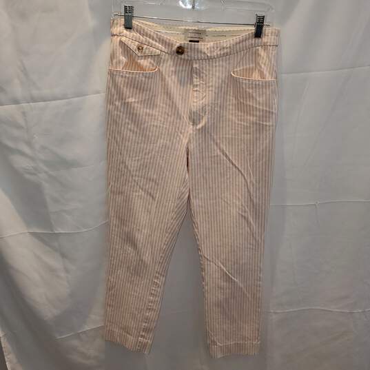 Anthropologie The Essential Slim Striped Pants Women's Size 6 image number 1
