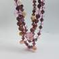 Sterling Silver Tree Strand Purple & Pink Gemstone Necklace 21 Inch 278.1 image number 1