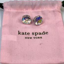 Designer Kate Spade New York Gold-Tone Round Glitter Stud Earrings