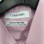 Calvin Klein Infinite Non Iron Stretch Slim Fit Stretch Collar Pink Button Up Dress Shirt Size 34/35M image number 3