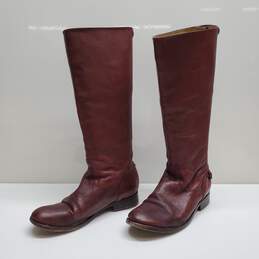 FRYE Melissa Zip Back Boot Size 8 Antique Cognac Tall Riding Boot