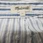 Madewell Womens Emmett Wide-Leg Crop Pants in Stripe Button-Front Sz 24 image number 2