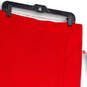 NWT Womens Red Flat Front Elastic Waist Straight & Pencil Skirt Size XL image number 3