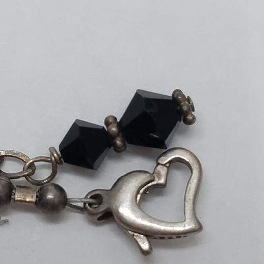 Sterling Silver Crystal 16in Necklace + Earring Set Bundle 2 pcs 29.6g image number 5