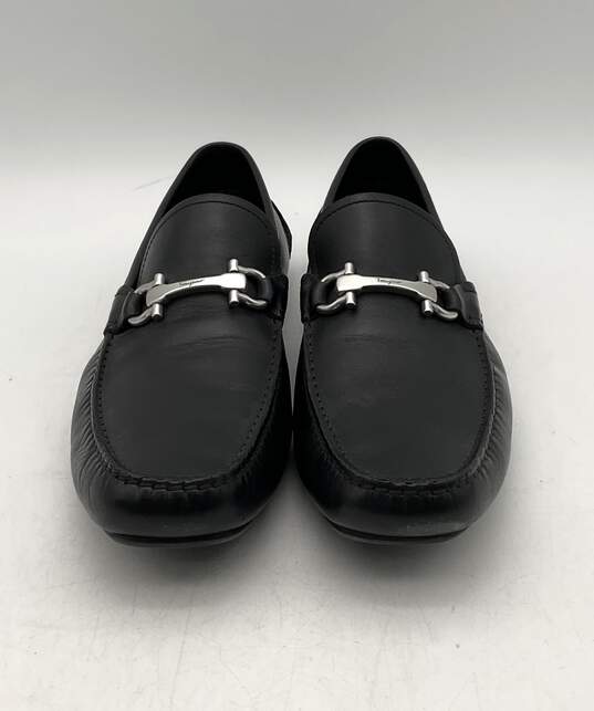 Salvatore Ferragamo Men's YY 12347 Black Leather Drivers Size 9.5 image number 3