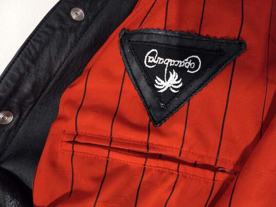 Copacabana Men's Black Leather Jacket Size 40 image number 7