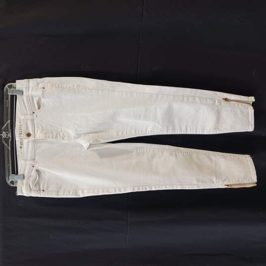 White House Black Market Women's White Jeans Size 6 image number 1