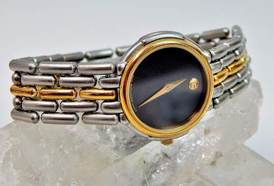 Ladies Movado Museum Black Dial Two Tone Swiss Quartz Watch 46.3g image number 8