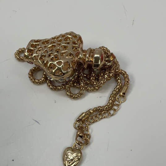 Designer Betsey Johnson Gold-Tone Juliet Poison Vial Chain Pendant Necklace image number 4