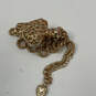 Designer Betsey Johnson Gold-Tone Juliet Poison Vial Chain Pendant Necklace image number 4