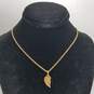 14K Gold 17.25" Rope Chain Necklace W/Half Best Friend Heart Pendant 2.9g image number 1