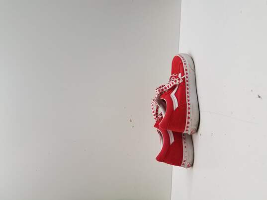 Vans Shoes | Kids Vans Heart Valentines Shoes | Color: Red/White | Size: 5.5 image number 4
