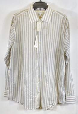 NWT Banana Republic Mens Multicolor Striped Long Sleeve Button-Up Shirt Size L
